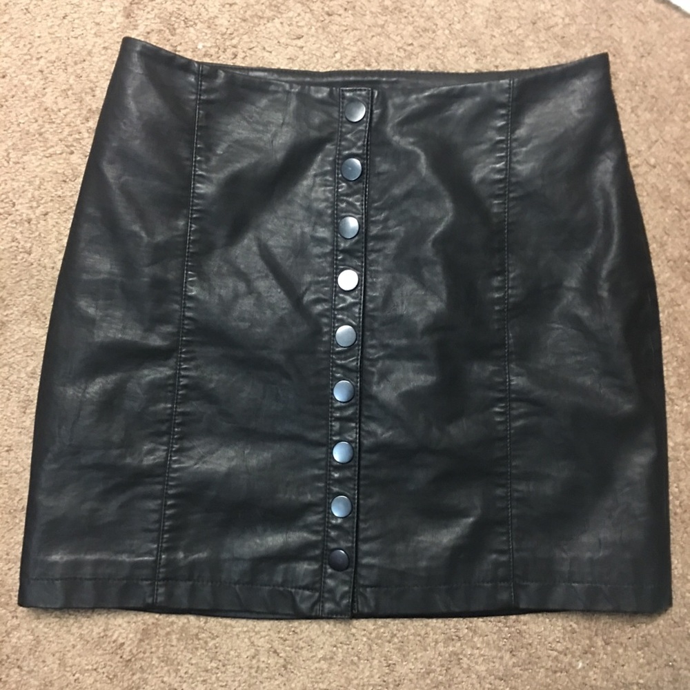 Free People faux leather skirt